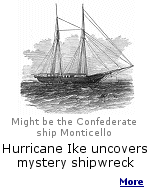 Museum of Mobile, Alabama marine archaeologists say the ship is likely the Monticello, which ran aground in 1862 after sailing from Havana, Cuba.